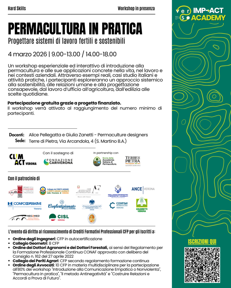 4/3/2026: ti aspettiamo alla giornata formativa gratuita “Permacultura in pratica”